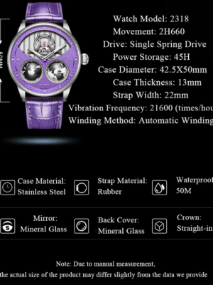 Haofa-Tourbillon reloj automático para hombres modelo 2318.Superoferta por solo 864,39 EUROS