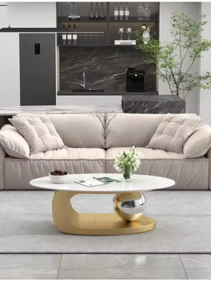 Muebles de sala únicos.De diseño nórdico ovalado dorado