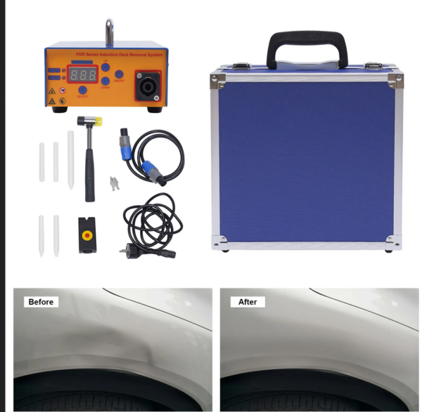 Máquina de calentador de inducción de 1380W, caja caliente, herramienta de reparación sin pintura para abolladuras de carrocería de coche