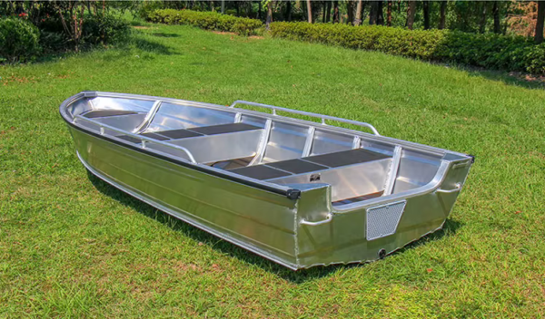 Bote de aluminio con casco en V profundo, ligero y barato de 12 pies para pesca y paseo