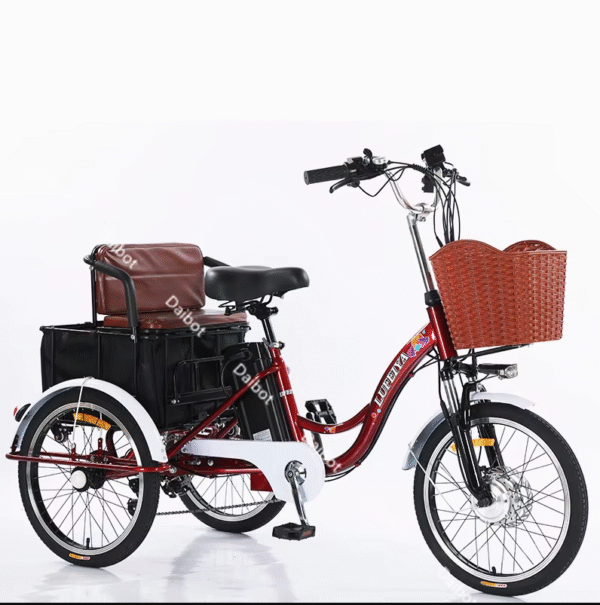 Triciclo eléctrico para adultos, 350W, 48V, 7 velocidades