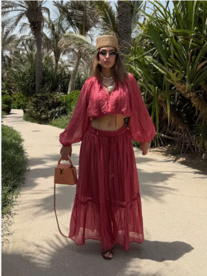 TRAFZA-Conjunto de falda de verano para Mujer SUPEROFERTA HASTA EL 7 de JUNIO : 17,39€