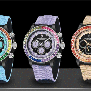 RELOJ PAGANI DESIGN 40MM cronógrafo con bisel de arcoíris zafiro relojes mecánicos automáticos de lujo. OFERTA : 71,39€