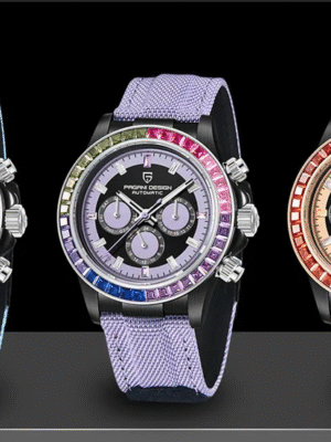 RELOJ PAGANI DESIGN 40MM cronógrafo con bisel de arcoíris zafiro relojes mecánicos automáticos de lujo. OFERTA : 71,39€