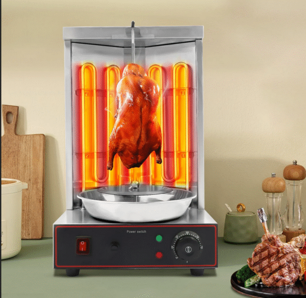 Parrilla asador eléctrica de 3000 W-360 ° Giro automático de 6 rpm.Ideal para Dönner kebap,Gyros.PRECIO DE OFERTA HASTA EL 25 DE JULI: 159,69€