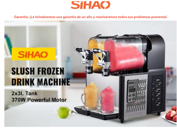 Sihao-máquina comercial de granizado, tanque 3LX2, máquina de bebidas de granizado. PRECIO DE OFERTA : 751,99€