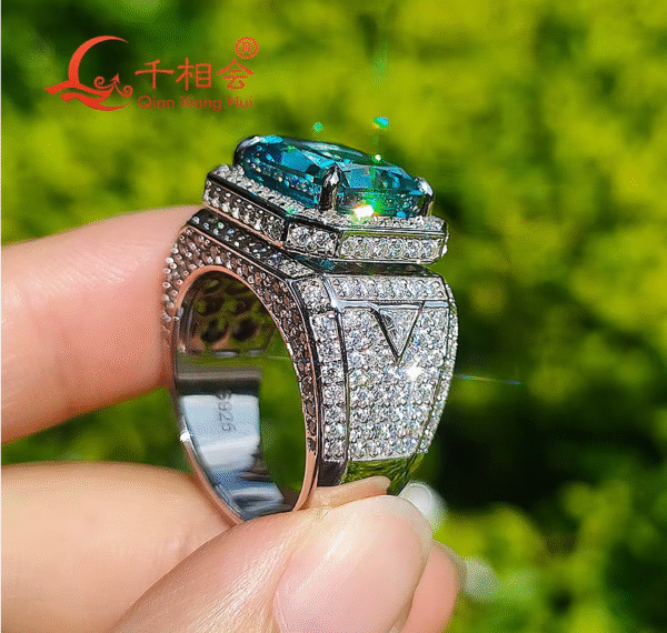 Paraiba: Anillo de plata esterlina 925 joyería hombres, mujeres regalo. PRECIO DE OFERTA : 257,44€