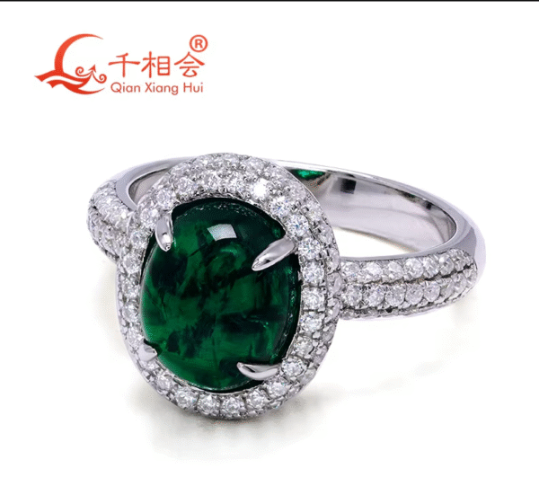 ALIBABA DETSCHE BOOT Anillo ovalado de plata S925 con, anillo de color verde de 8x10mm, Esmeralda hidrotérmica. PRECIO DE OFERTA HASTA EL 11 DE SEPTIEMBRE : 346,69€