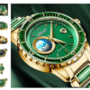 Reloj Mecánico DIELLA Original con pulsera de Jade. PRECIO DE OFERTA: 669,69€