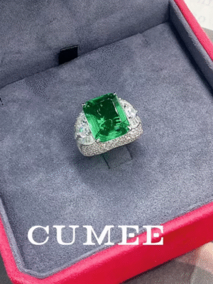 Anillos CUMEE de esmeralda colombiana verde dominante para hombre y mujer. OFERTA : 129,39€
