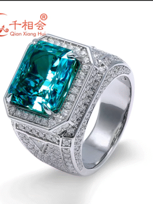 Paraiba: Anillo de plata esterlina 925 joyería hombres, mujeres regalo. PRECIO DE OFERTA : 257,44€