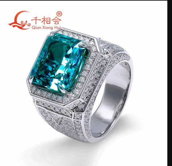 Paraiba: Anillo de plata esterlina 925 joyería hombres, mujeres regalo. PRECIO DE OFERTA : 257,44€