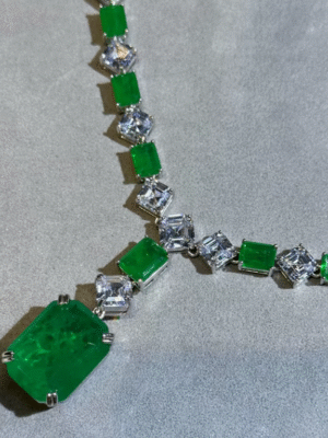 Wong Rain-collar de plata 100% de lujo, colgante de piedras preciosas de diamante, esmeralda de 22ct. PRECIO DE OFERTA HASTA EL 11 DE SEPTIEMBRE : 207,39€
