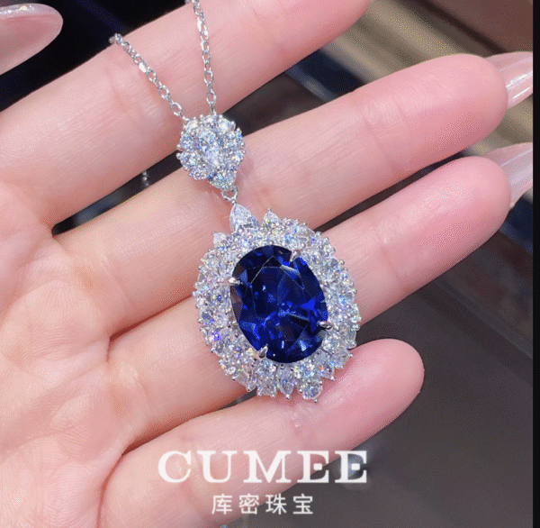 ali tres. CUMEE Collar grande de lujo de 13 quilates con luz azul real de alta gama. OFERTA : 332,99€
