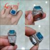 Paraiba: Anillo de plata esterlina 925 joyería hombres, mujeres regalo. PRECIO DE OFERTA : 257,44€