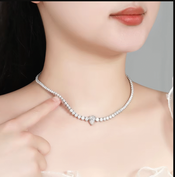 alibaba detsche boot dos NKHOG- Collares de piedras de moissanita con corte de pera de 4 quilates para mujer. PRECIO DE OFERTA : 185,39€