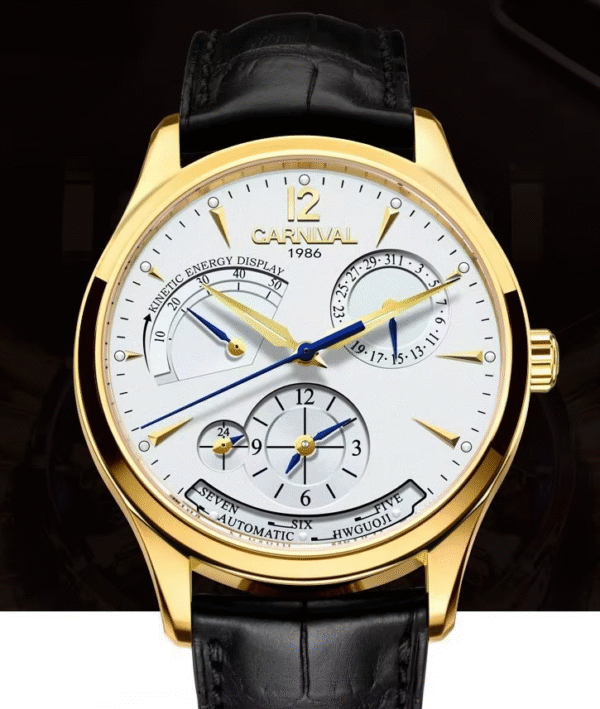 ali seis CARNIVAL-Reloj Automático multifunción para hombre, cronógrafo mecánico luminoso, resistente al agua, marca superior, Original, a la moda.