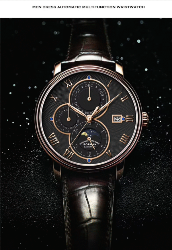 ALIBABA DETSCHE BOOT Reloj Automático BORMAN para hombre, reloj de pulsera mecánico de 41mm, resistente al agua hasta 5ATM. OFERTA: 156,69€