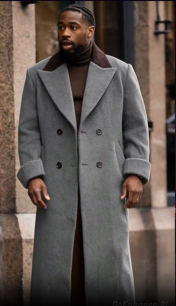 ALIBABA DETSCHE BOOT Trajes de lujo para hombre, chaqueta de 1 pieza, abrigo largo con solapa de pico y doble botonadura. PRECIO DE OFERTA : 63,06€