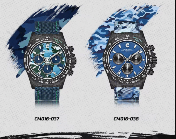 Reloj cronógrafo CRONUSART para hombre, caja de fibra de carbono de 40mm. PRECIO DE OFERTA : 865,39€