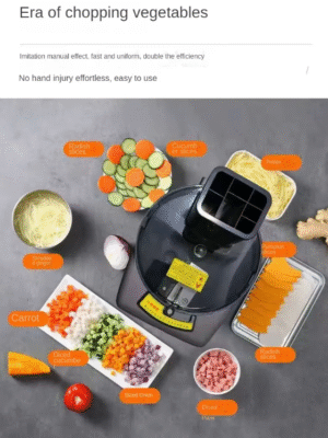 Máquina cortadora de verduras comercial, picadora automática de patatas, zanahorias y verduras. PRECIO DE OFERTA HASTA EL 3 DE DICIEMBRE : 100,99€