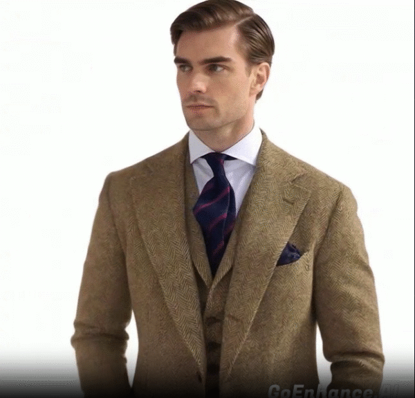 raje marrón vintage para hombre, traje de 3 piezas, ropa de boda formal de invierno clásica. PRECIO DE OFERTA HASTA EL 3 DE DICIEMBRE : 101,02€