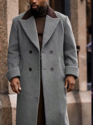 Trajes de lujo para hombre, chaqueta de 1 pieza, abrigo largo con solapa de pico y doble botonadura. PRECIO DE OFERTA : 63,06€