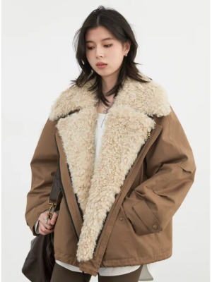 Chaqueta Motera para Mujer de Algodón – Abrigo Invierno Cálido Retro Streetwear 2025. Precio de oferta €249,00 EUR