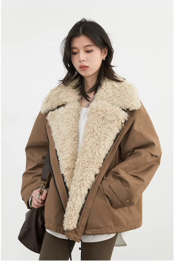 Chaqueta Motera para Mujer de Algodón – Abrigo Invierno Cálido Retro Streetwear 2025. Precio de oferta €249,00 EUR