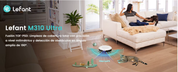 Robot Aspirador LEFANT M310 Ultra – 6000Pa Navegación ToF. OFERTA 300 EUROS.