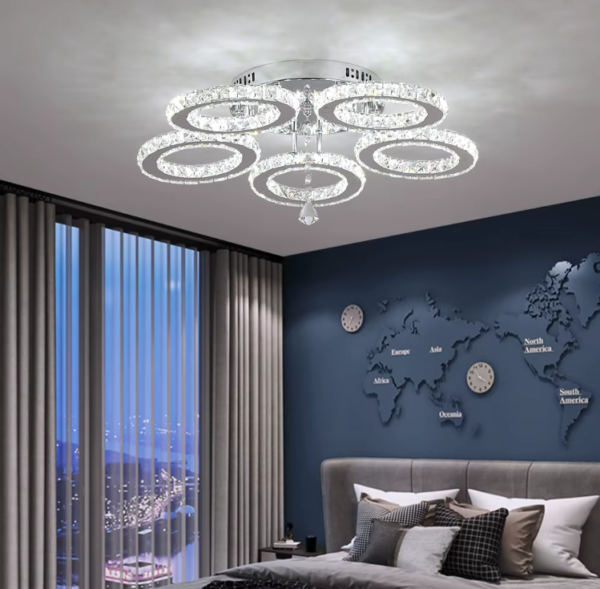 Lámpara de Techo LED de Cristal Redonda Premium – Control Inteligente App. 99,00 EUR (PRECIO EN OFERTA).