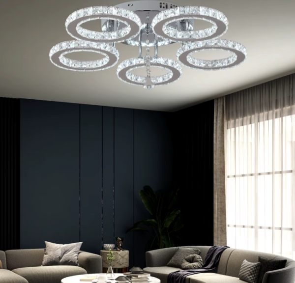 Lámpara de Techo LED de Cristal Redonda Premium – Control Inteligente App. 99,00 EUR (PRECIO EN OFERTA).