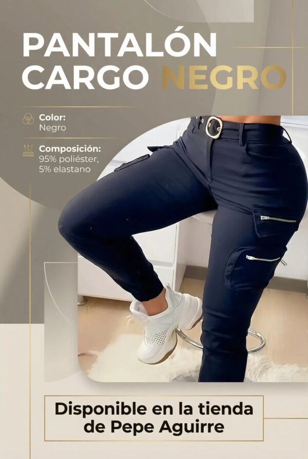 Pantalones cargo ajustados de cintura alta con diseño de cremallera para mujer. PRECIO DE OFERTA: US $ 35.99 Envío gratis