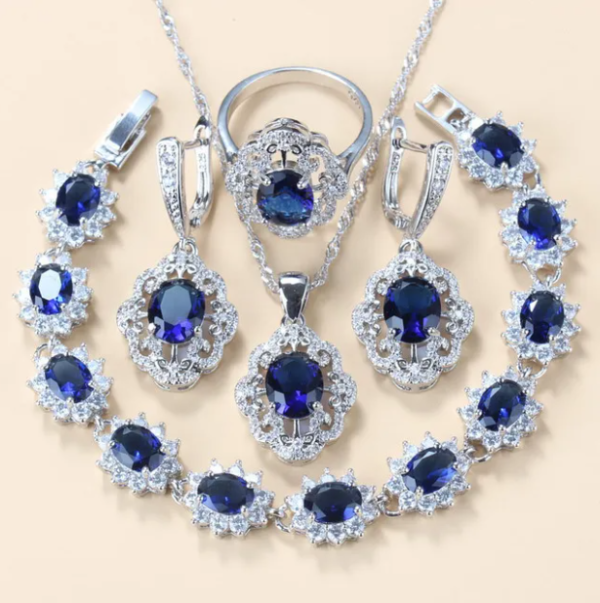 alibaba detsche boot dos Pendientes, collar, pulsera y anillo con circonita cúbica de granate (juego de 4 unidades) - Oferta US $ 23.03